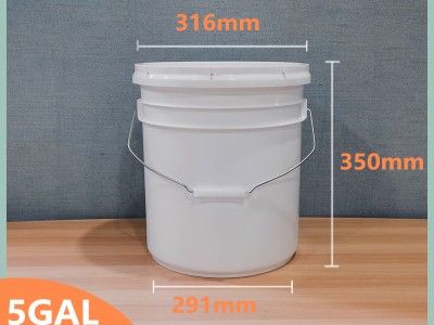 江苏常州塑料桶供应285mm压盘胶桶有机硅胶5加仑塑料直口桶