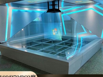 3D全息投影展示柜180/270/360度液晶透明金字塔展柜幻影成像定制