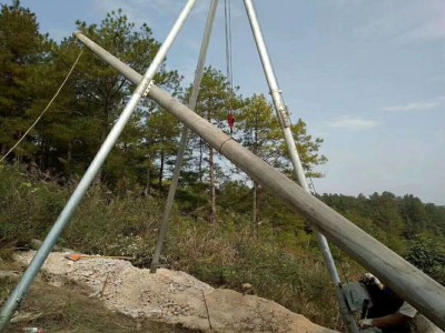 电力加厚人字抱杆 加固15米铝合金抱杆
