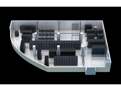 洛阳3D机房效果图设计渲染|立体室内俯视图制作